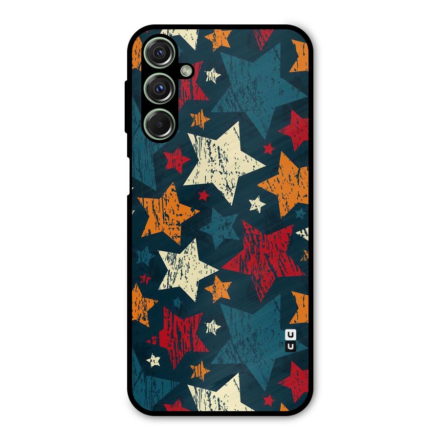 Rugged Star Design Metal Back Case for Galaxy M34