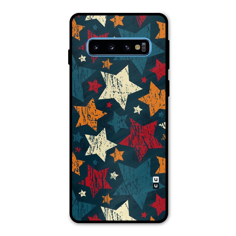 Rugged Star Design Metal Back Case for Galaxy S10