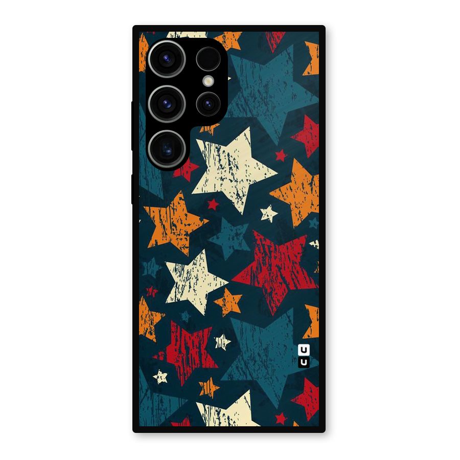 Rugged Star Design Metal Back Case for Galaxy S23 Ultra