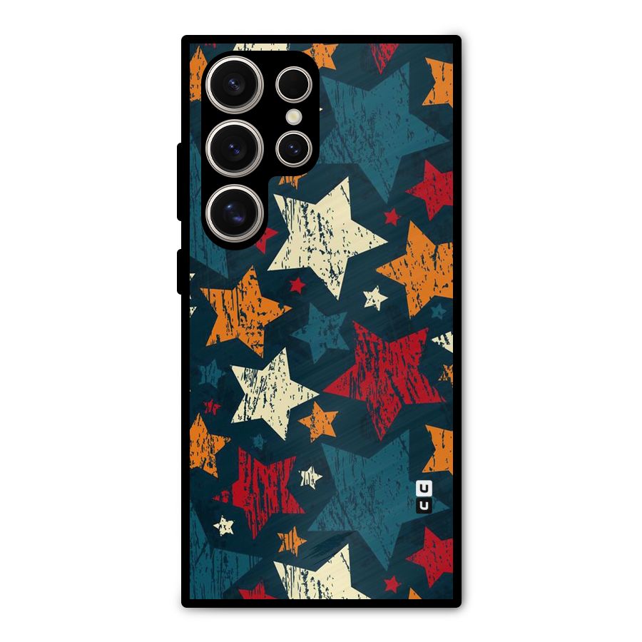 Rugged Star Design Metal Back Case for Galaxy S24 Ultra
