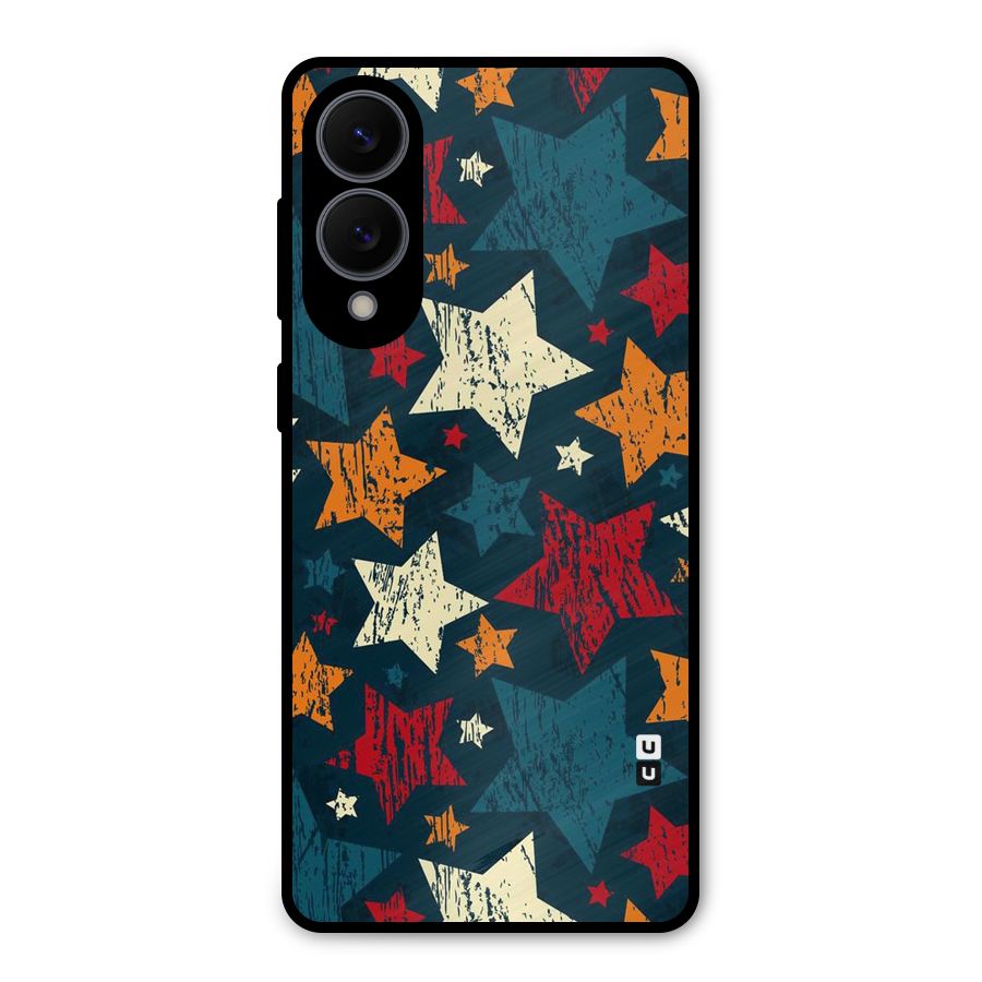Rugged Star Design Metal Back Case for Galaxy S25 Edge