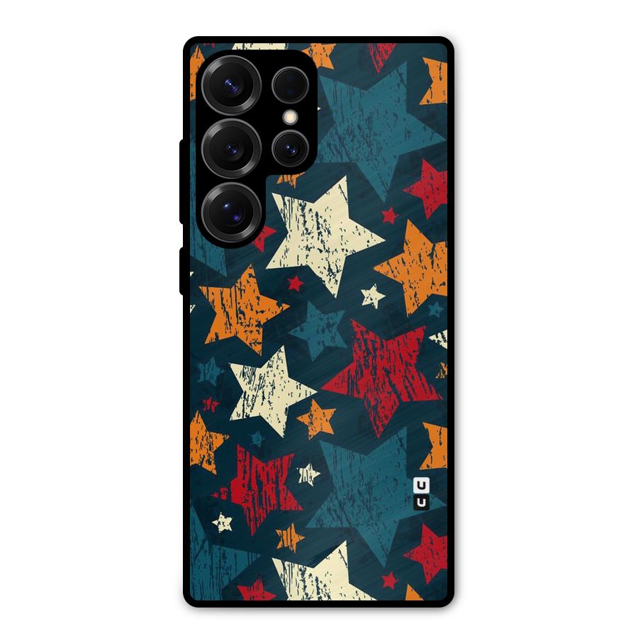 Rugged Star Design Metal Back Case for Galaxy S25 Ultra