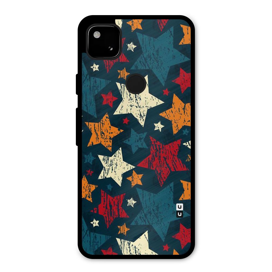 Rugged Star Design Metal Back Case for Google Pixel 4a