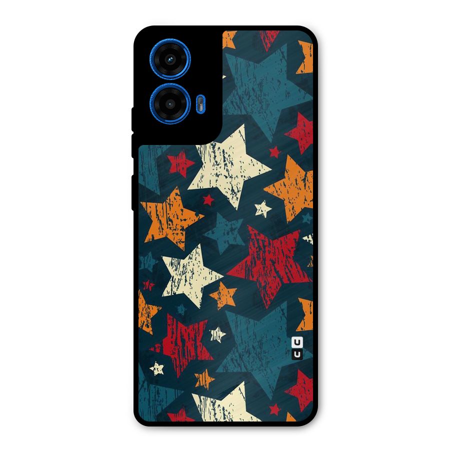Rugged Star Design Metal Back Case for Moto G45