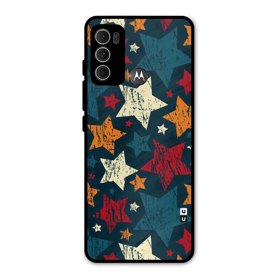 Rugged Star Design Metal Back Case for Moto G60