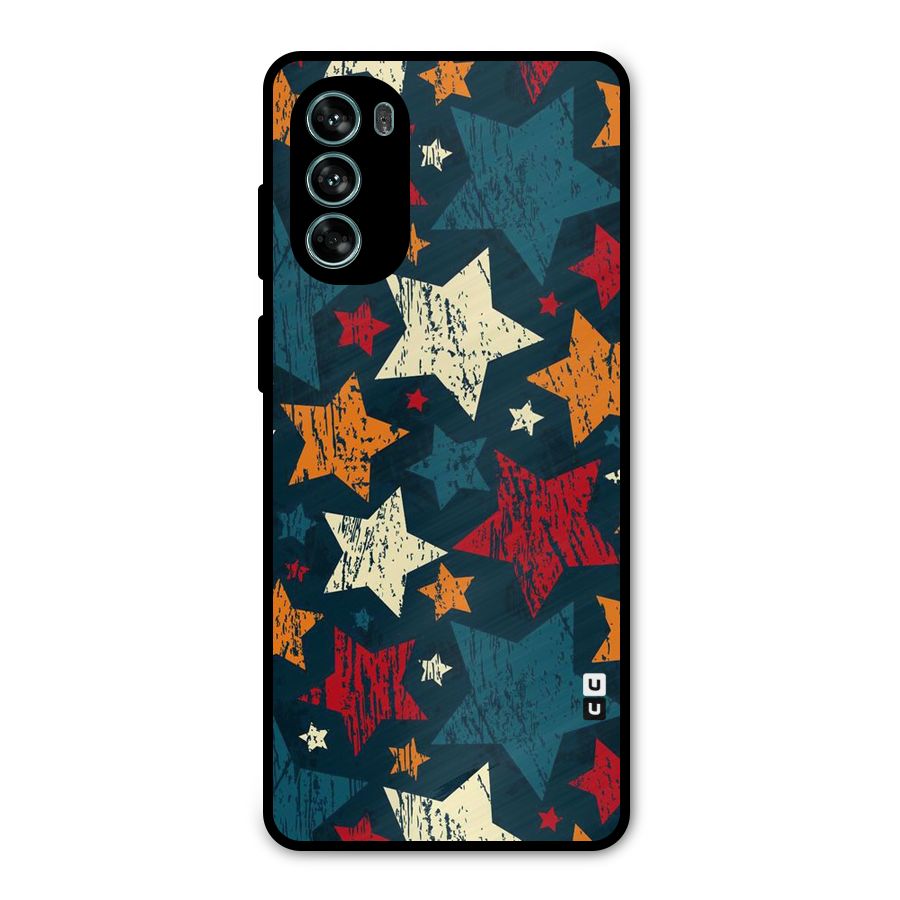 Rugged Star Design Metal Back Case for Moto G62