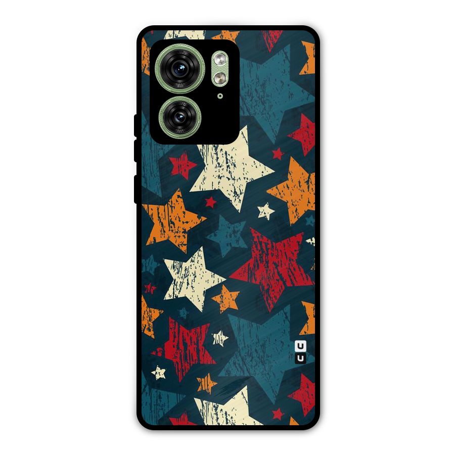 Rugged Star Design Metal Back Case for Motorola Edge 40 5G