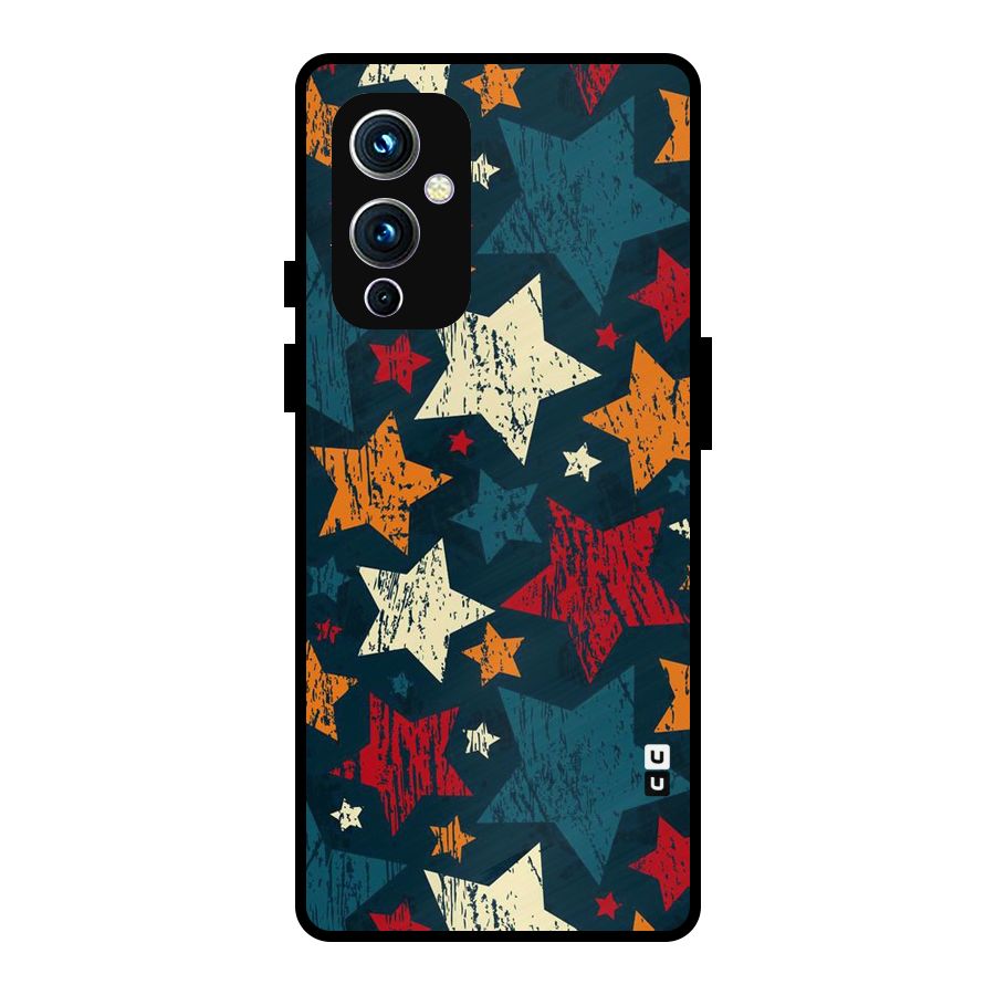 Rugged Star Design Metal Back Case for OnePlus 9