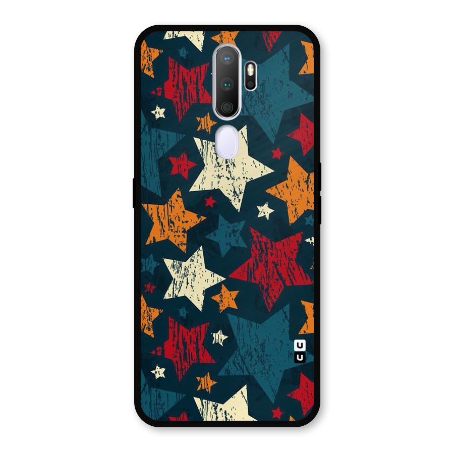 Rugged Star Design Metal Back Case for Oppo A5 (2020)