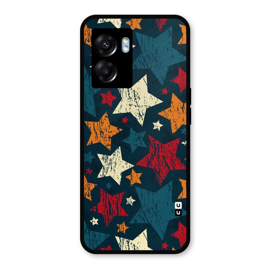 Rugged Star Design Metal Back Case for Oppo K10 (5G)
