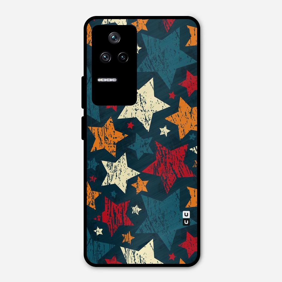Rugged Star Design Metal Back Case for Poco F4 5G
