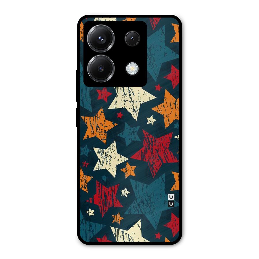 Rugged Star Design Metal Back Case for Poco X6