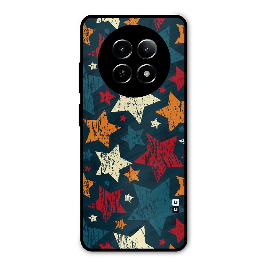 Rugged Star Design Metal Back Case for Realme 12x 5G