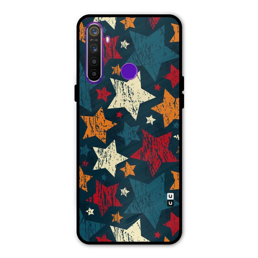 Rugged Star Design Metal Back Case for Realme 5