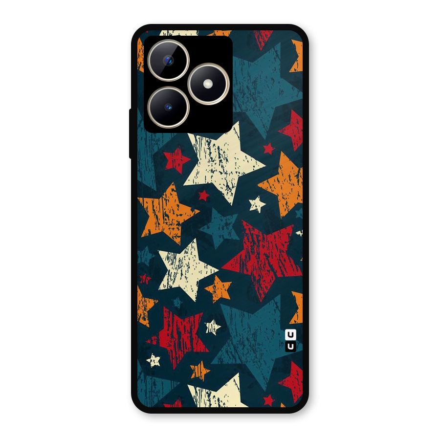 Rugged Star Design Metal Back Case for Realme C53
