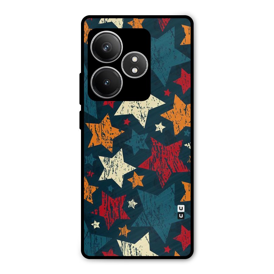 Rugged Star Design Metal Back Case for Realme GT 6T