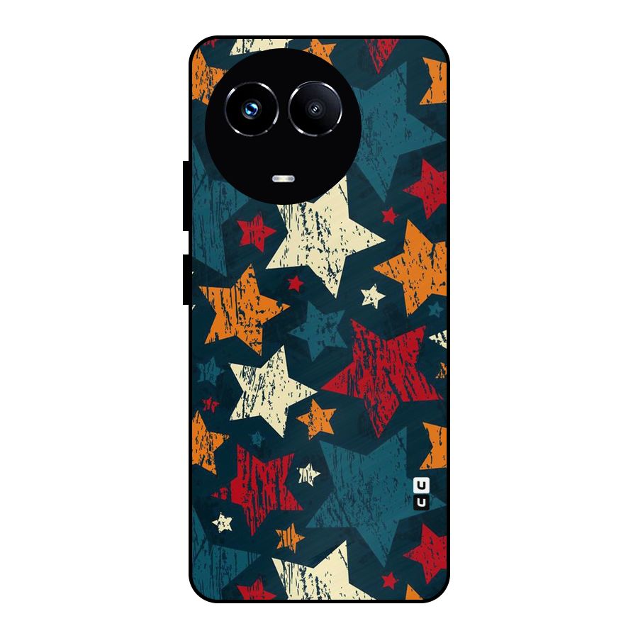 Rugged Star Design Metal Back Case for Realme Narzo 60X