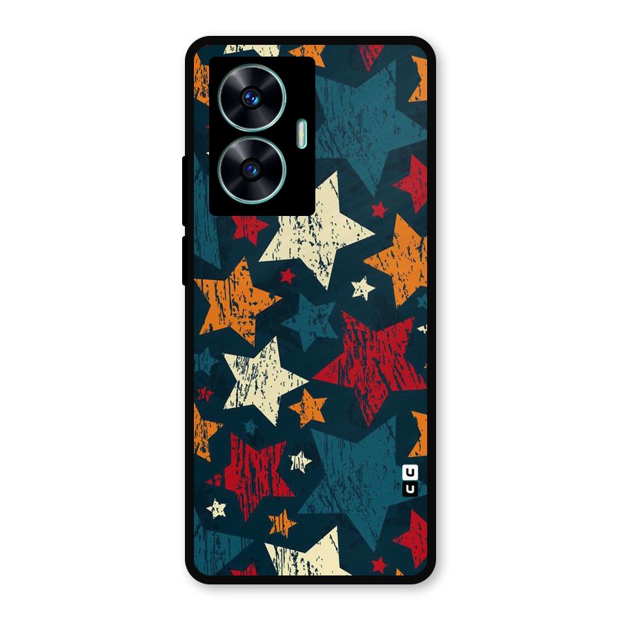 Rugged Star Design Metal Back Case for Realme Narzo N55