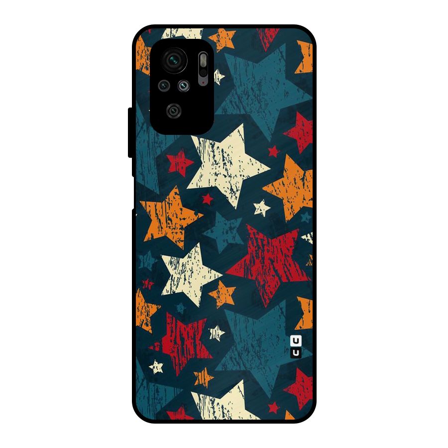 Rugged Star Design Metal Back Case for Redmi Note 10S