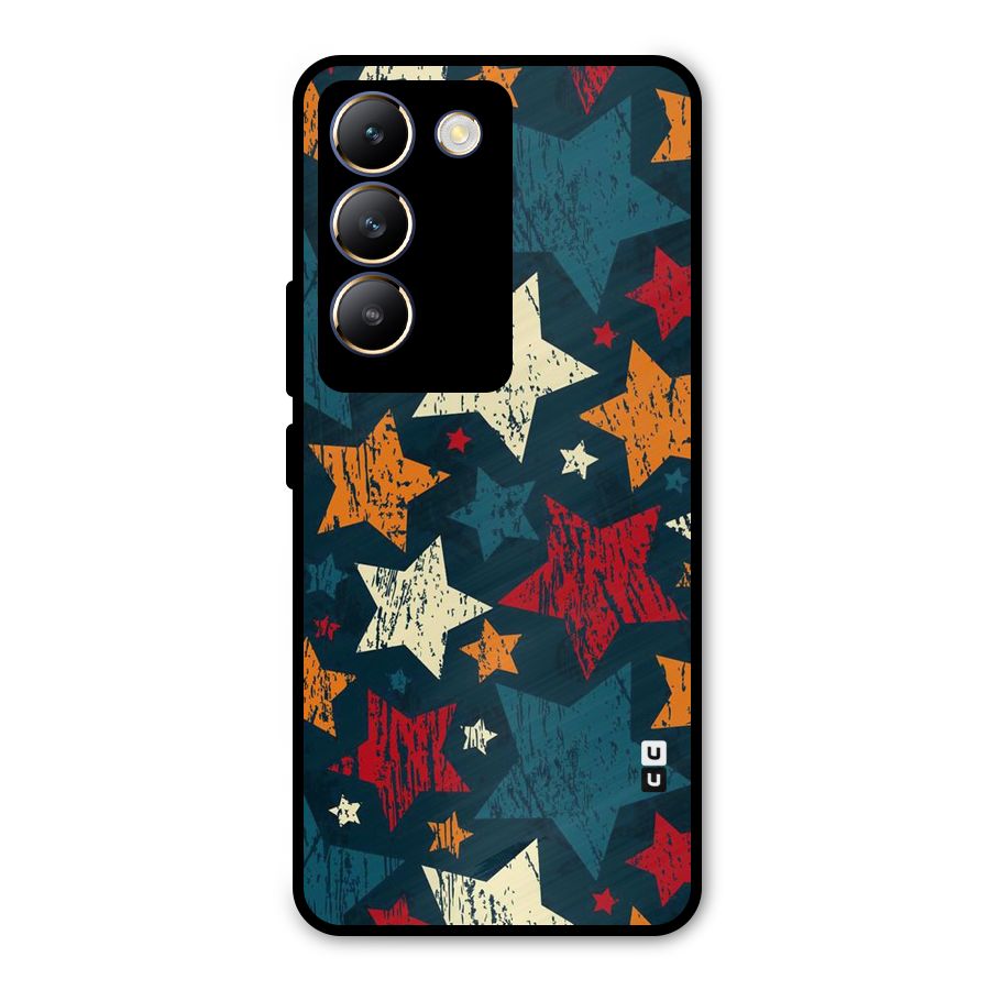 Rugged Star Design Metal Back Case for Vivo T3 5G