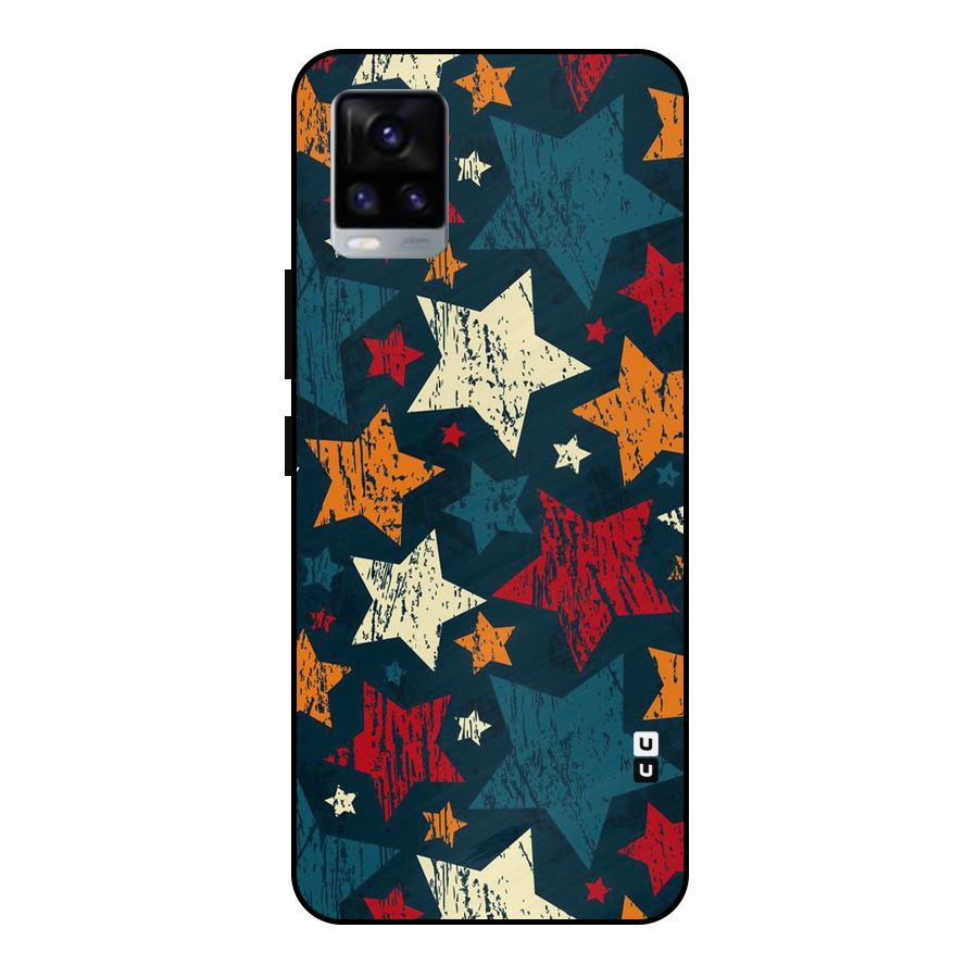 Rugged Star Design Metal Back Case for Vivo V20