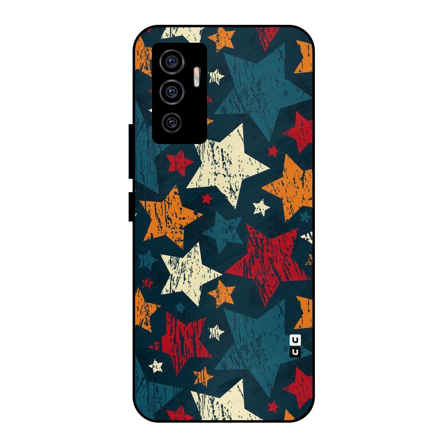 Rugged Star Design Metal Back Case for Vivo V23e