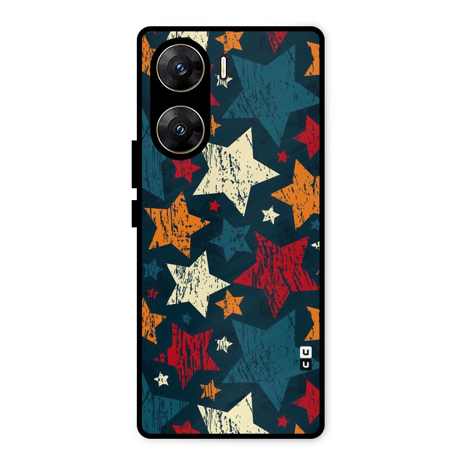 Rugged Star Design Metal Back Case for Vivo V29e