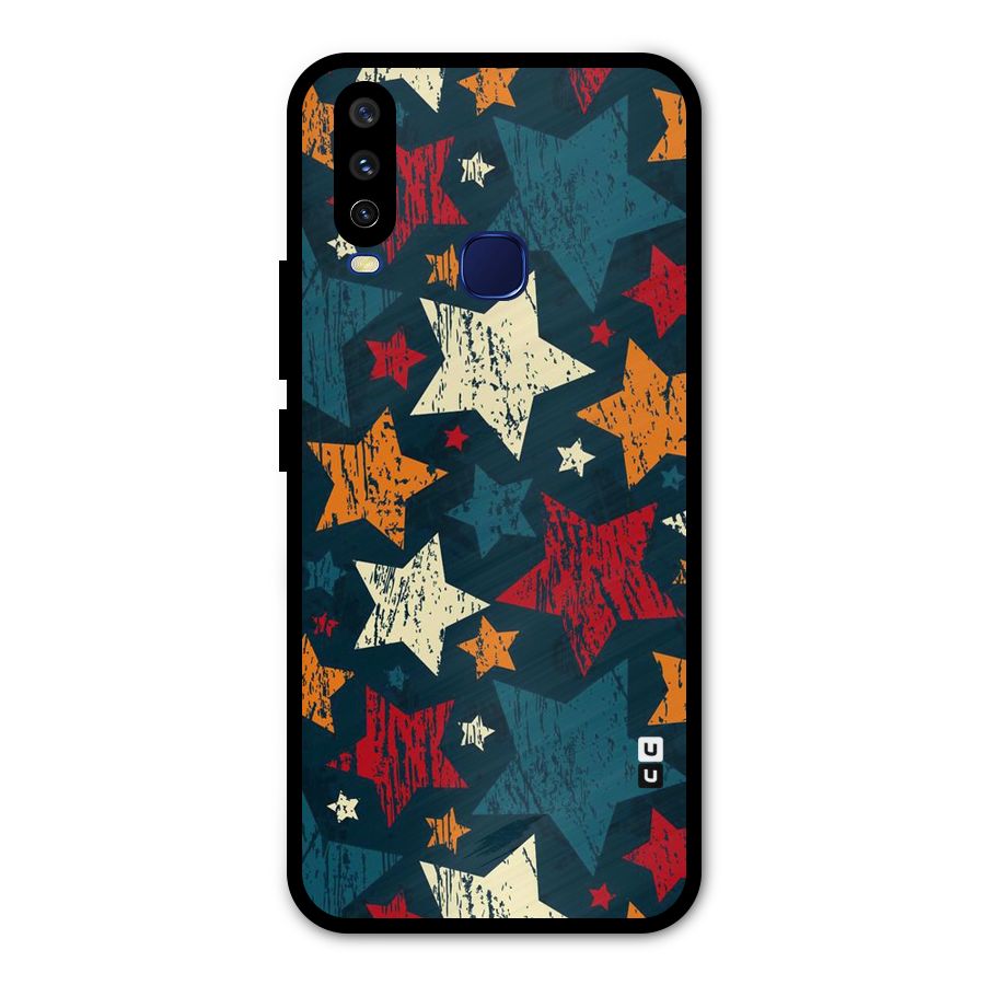Rugged Star Design Metal Back Case for Vivo Y12