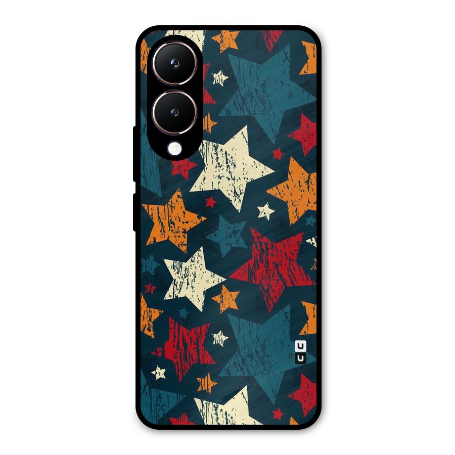 Rugged Star Design Metal Back Case for Vivo Y28
