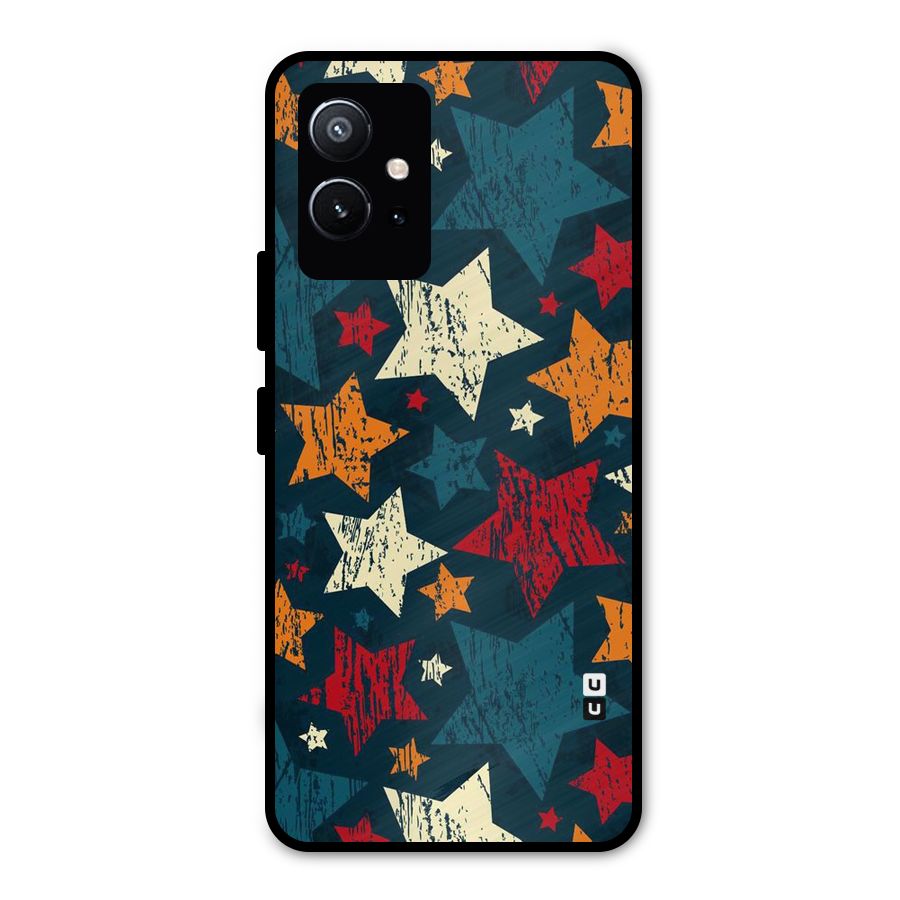 Rugged Star Design Metal Back Case for Vivo Y75 5G