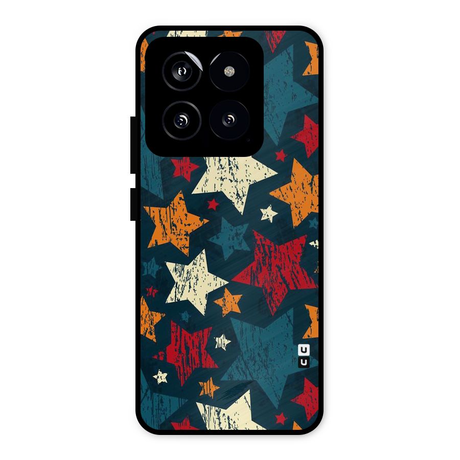 Rugged Star Design Metal Back Case for Xiaomi 14