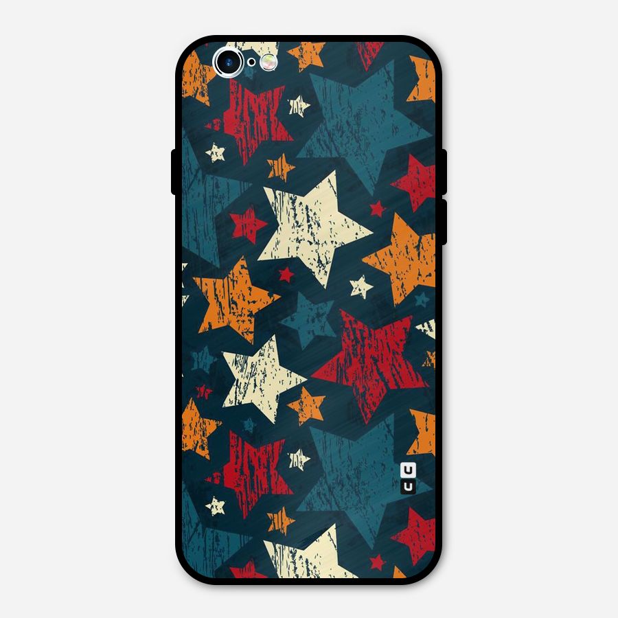 Rugged Star Design Metal Back Case for iPhone 6 6s