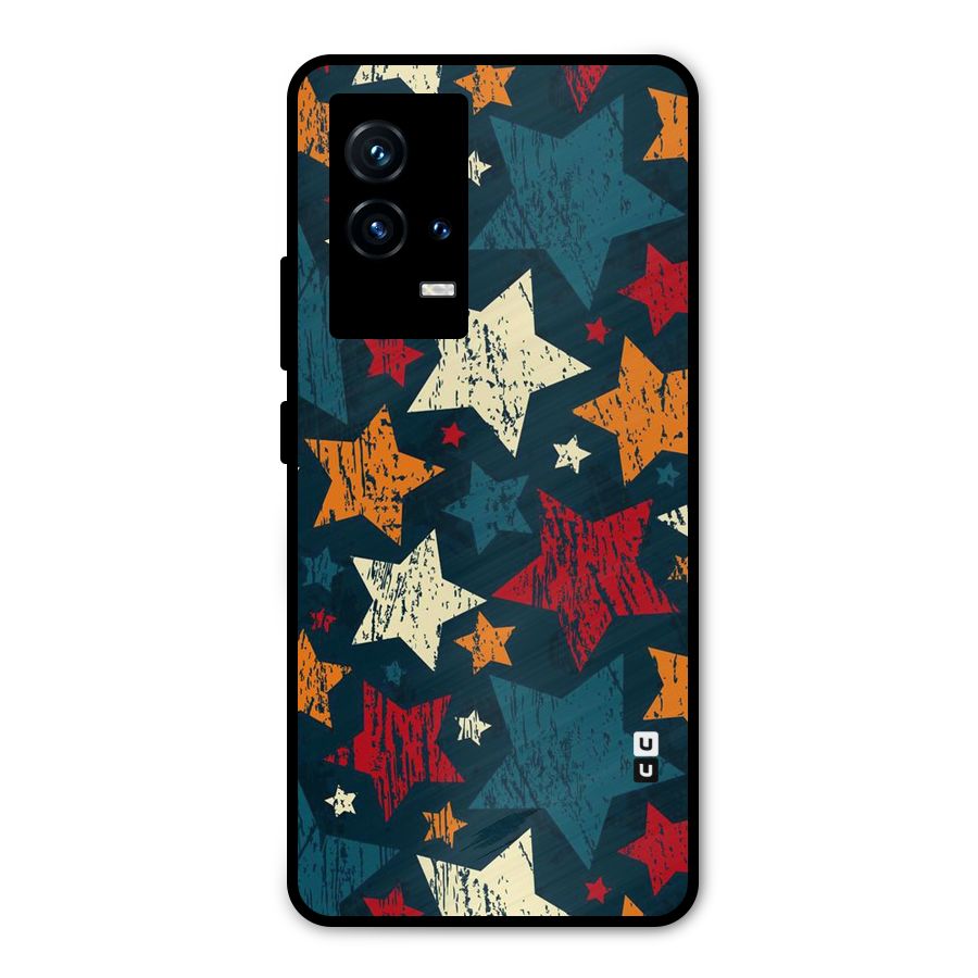 Rugged Star Design Metal Back Case for iQOO 9 5G