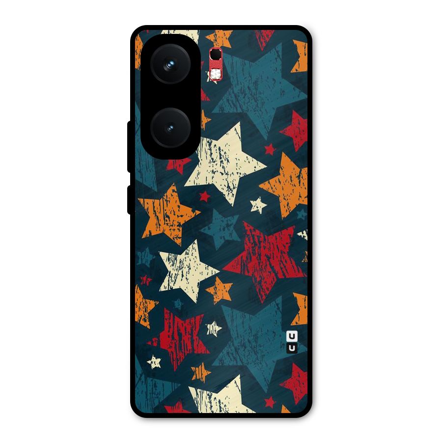 Rugged Star Design Metal Back Case for iQOO Neo 9 Pro