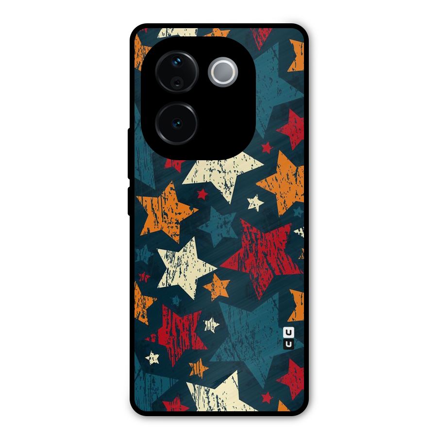 Rugged Star Design Metal Back Case for iQOO Z9s Pro