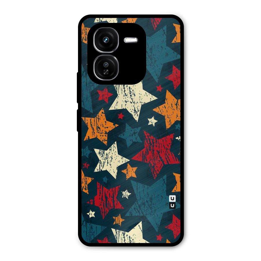 Rugged Star Design Metal Back Case for iQOO Z9x