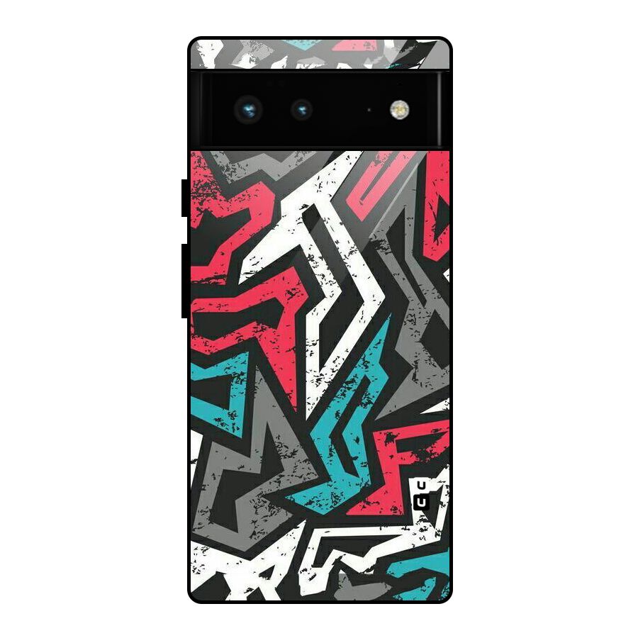 Rugged Strike Abstract Glass Back Case for Google Pixel 6