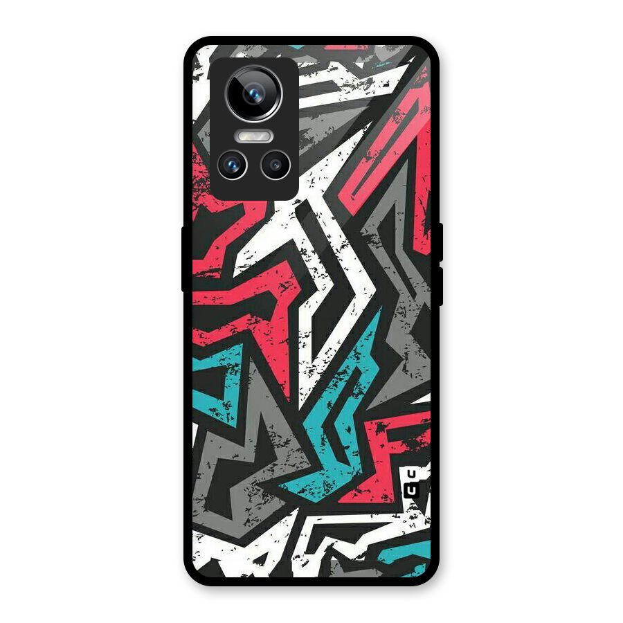 Rugged Strike Abstract Glass Back Case for Realme GT Neo 3