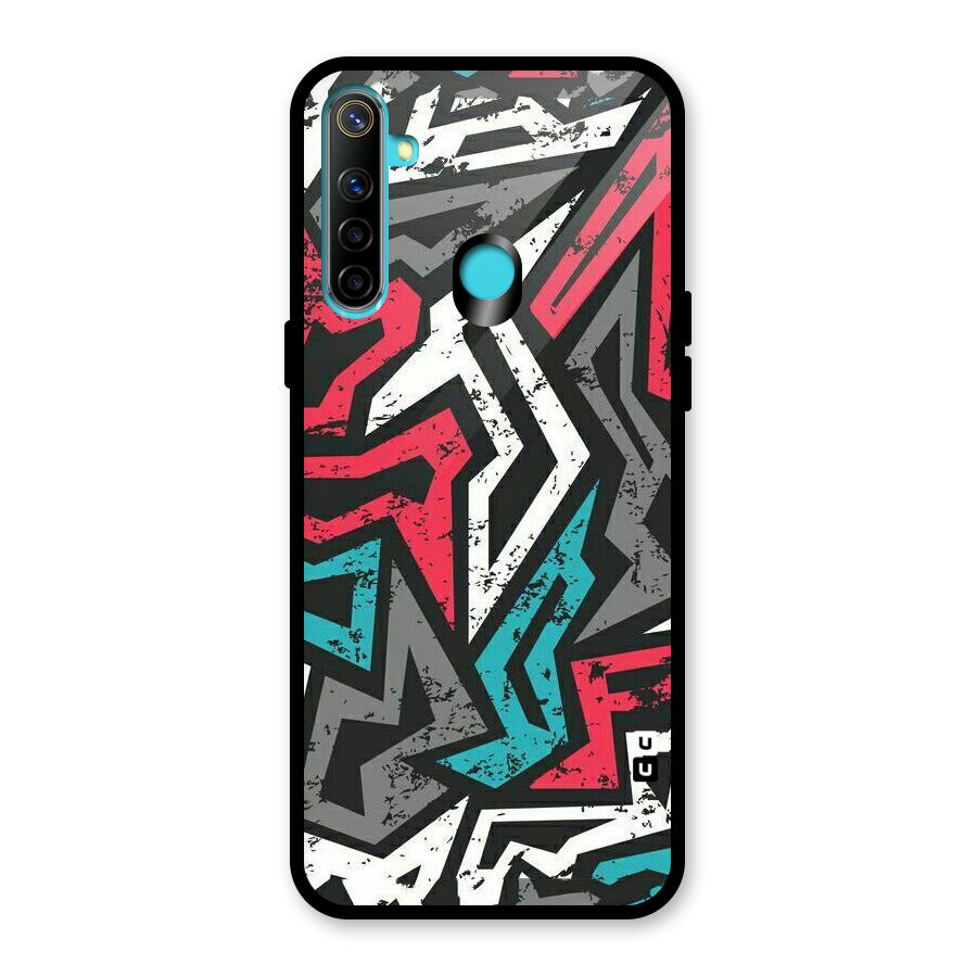 Rugged Strike Abstract Glass Back Case for Realme Narzo 10