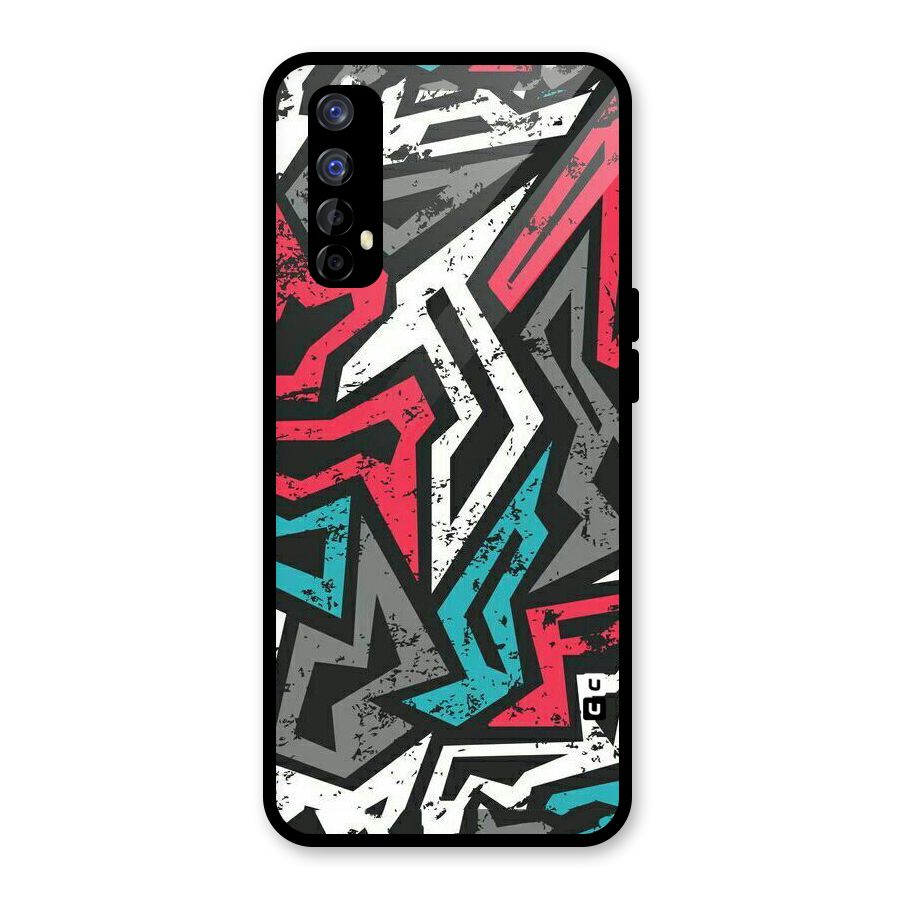Rugged Strike Abstract Glass Back Case for Realme Narzo 20 Pro