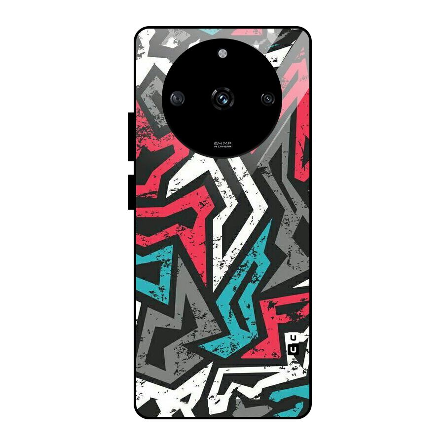 Rugged Strike Abstract Glass Back Case for Realme Narzo 60 5G