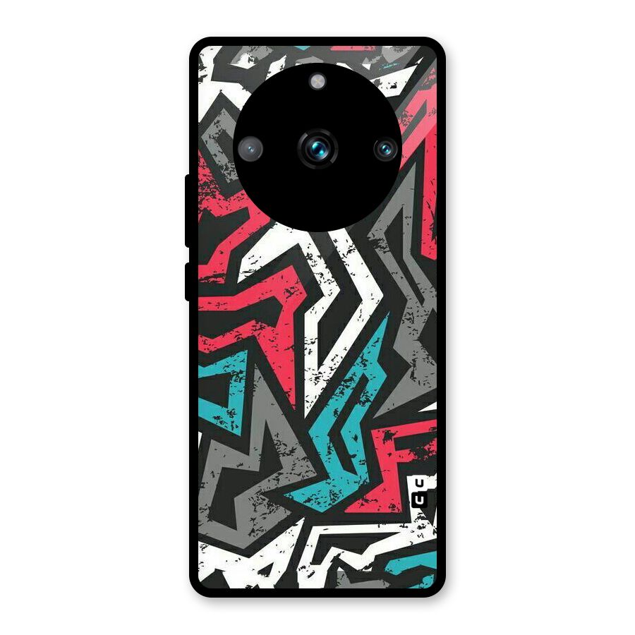 Rugged Strike Abstract Glass Back Case for Realme Narzo 60 Pro