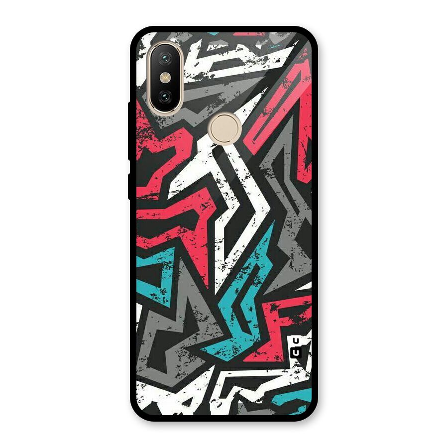 Rugged Strike Abstract Glass Back Case for Redmi A2