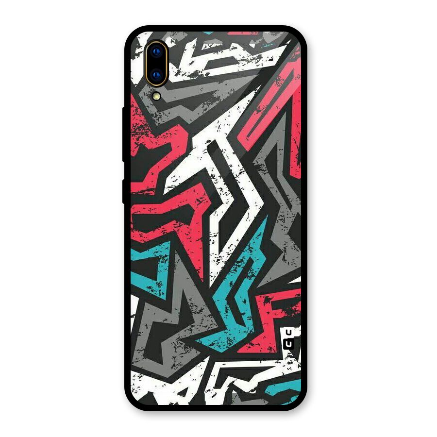 Rugged Strike Abstract Glass Back Case for Vivo V11 Pro