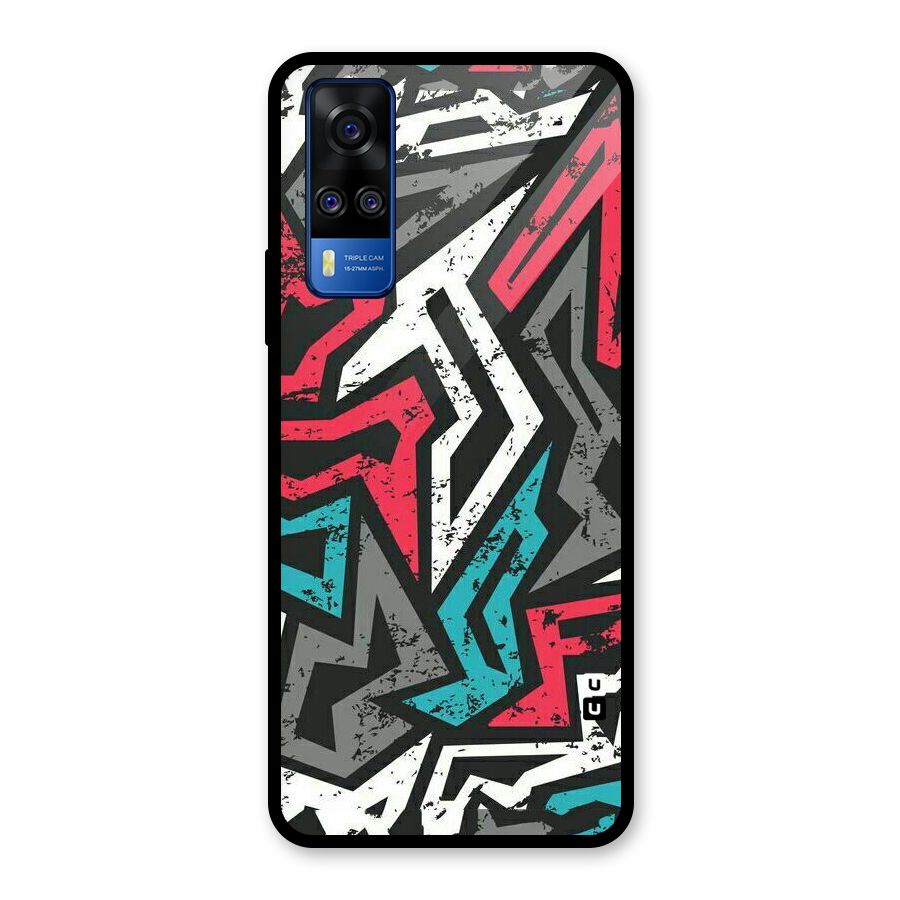 Rugged Strike Abstract Glass Back Case for Vivo Y31