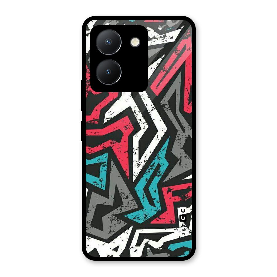 Rugged Strike Abstract Glass Back Case for Vivo Y36
