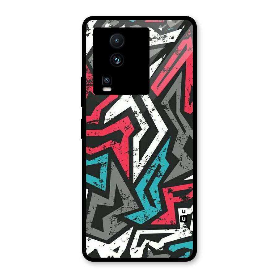 Rugged Strike Abstract Glass Back Case for Vivo iQOO Neo 7 Pro
