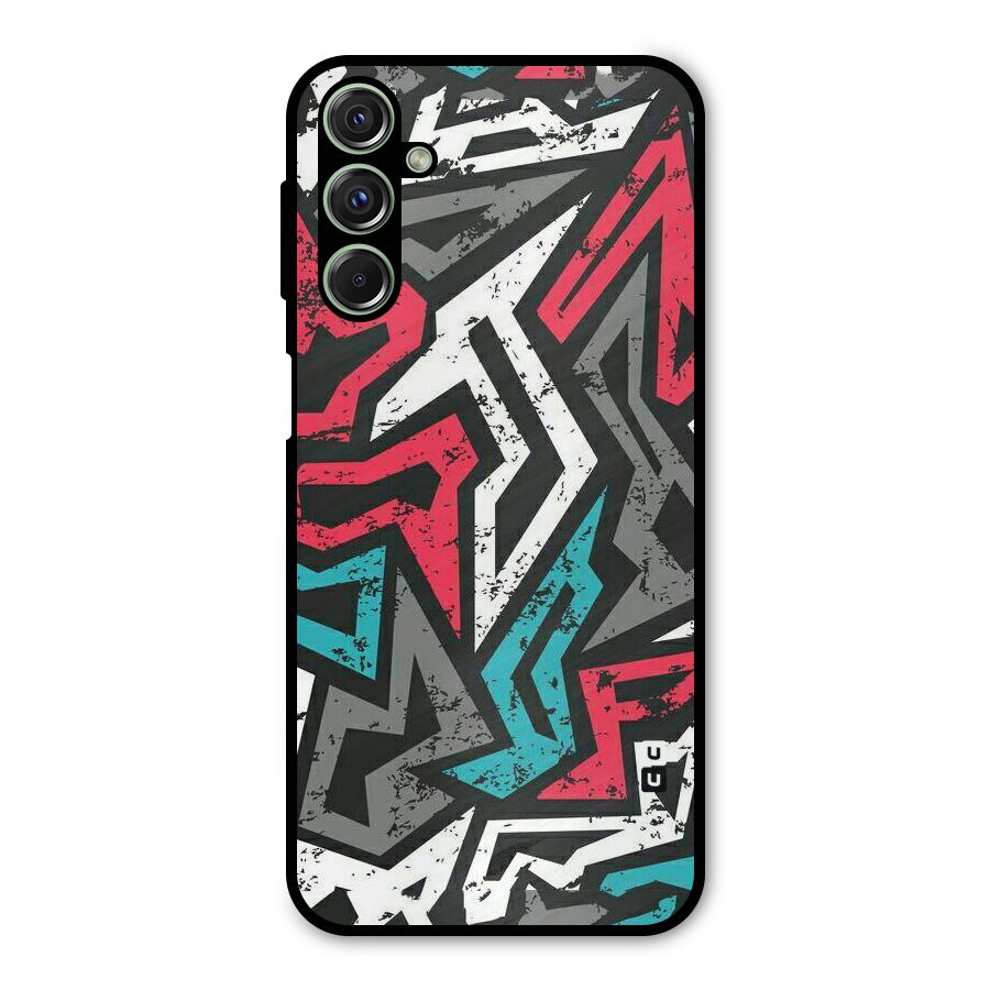 Rugged Strike Abstract Metal Back Case for Galaxy F34