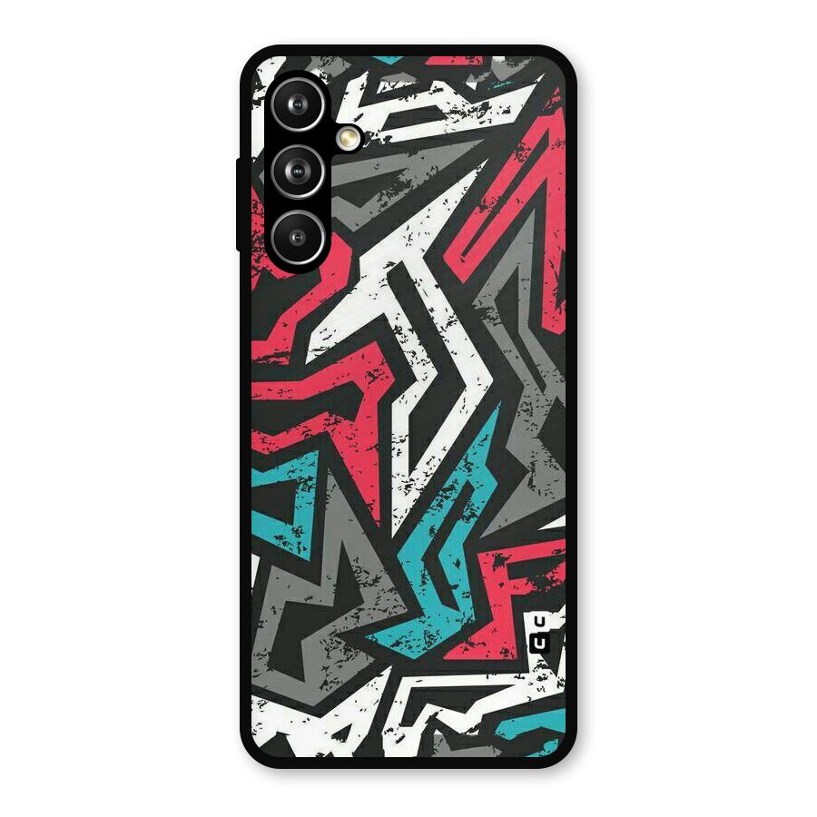 Rugged Strike Abstract Metal Back Case for Galaxy F54