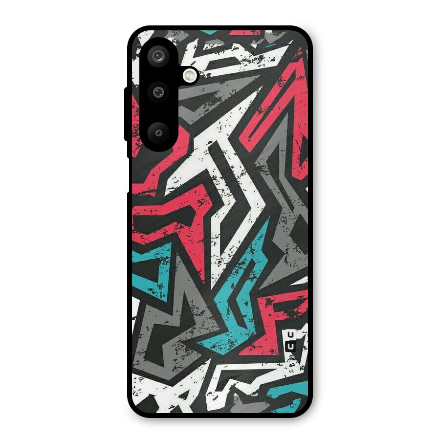 Rugged Strike Abstract Metal Back Case for Galaxy M16